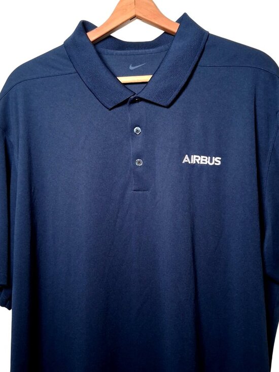 Airbus Texas Dallas Cowboys Shirt Men XXL Nike Polo Shirt Navy Blue Aviation NFL